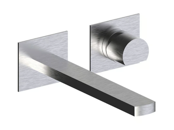 BORGIA - 2 hole wall-mounted stainless steel washbasin mixer by Rubinetterie Frattini - view 2